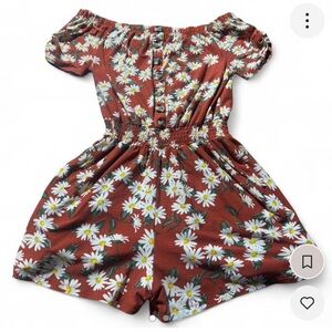 Derek Heart Women's Red Floral Romper